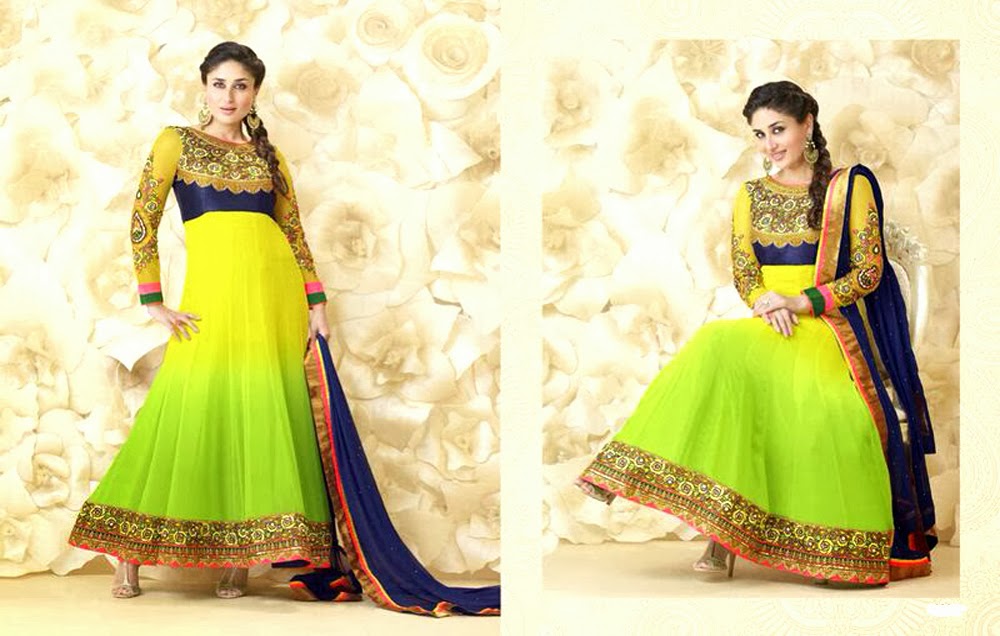 Kareena kapoor in green 2025 anarkali suit